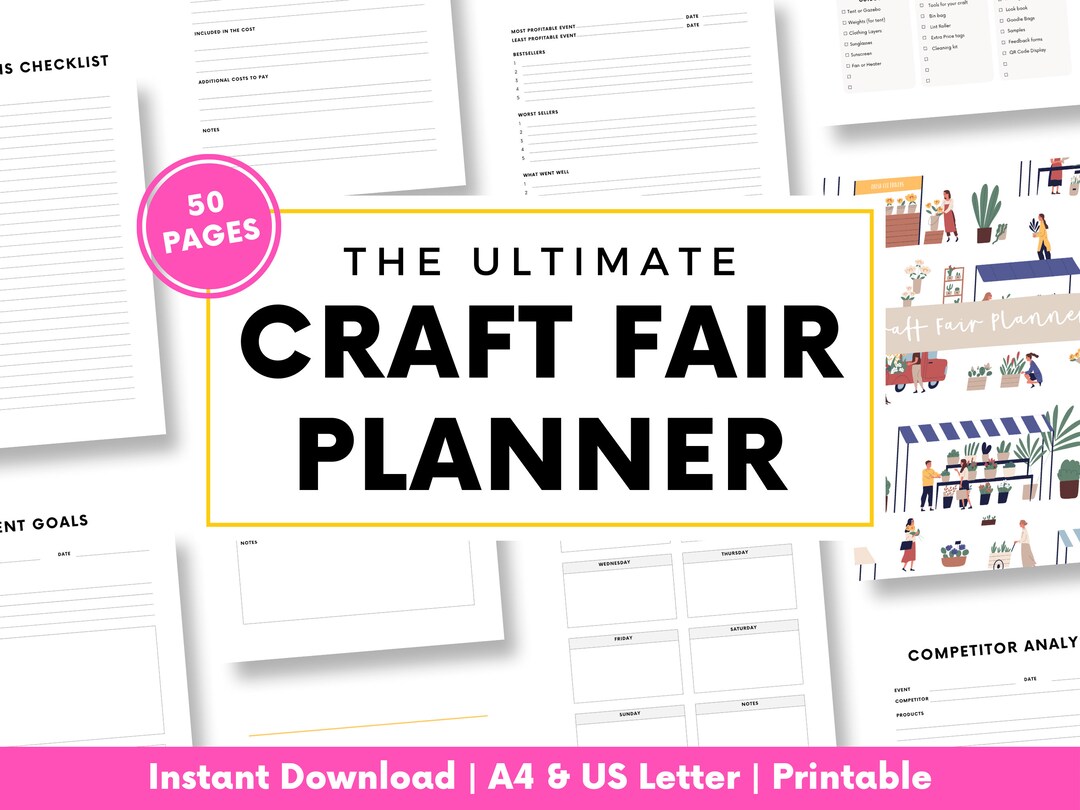Craft Fair Planner Printable Craft Show Planner Craft Fair - Etsy