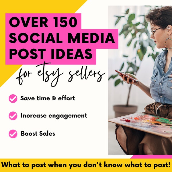 Idee per post sui social media per venditori Etsy - Guida ai contenuti per i social media - Guida per i post su Instagram - Idee per i post su Facebook - Guida per le piccole imprese