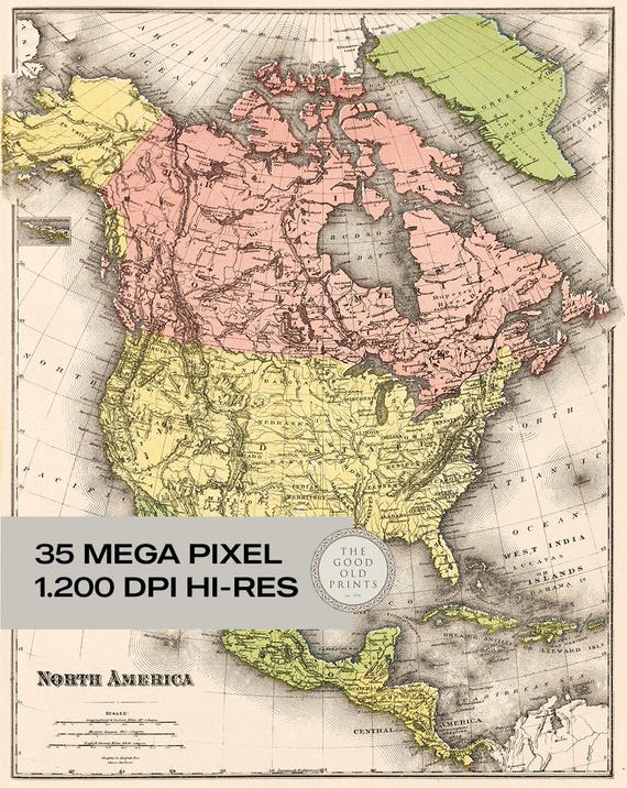北米ヴィンテージマップ | 1881年版 - Etsy 日本