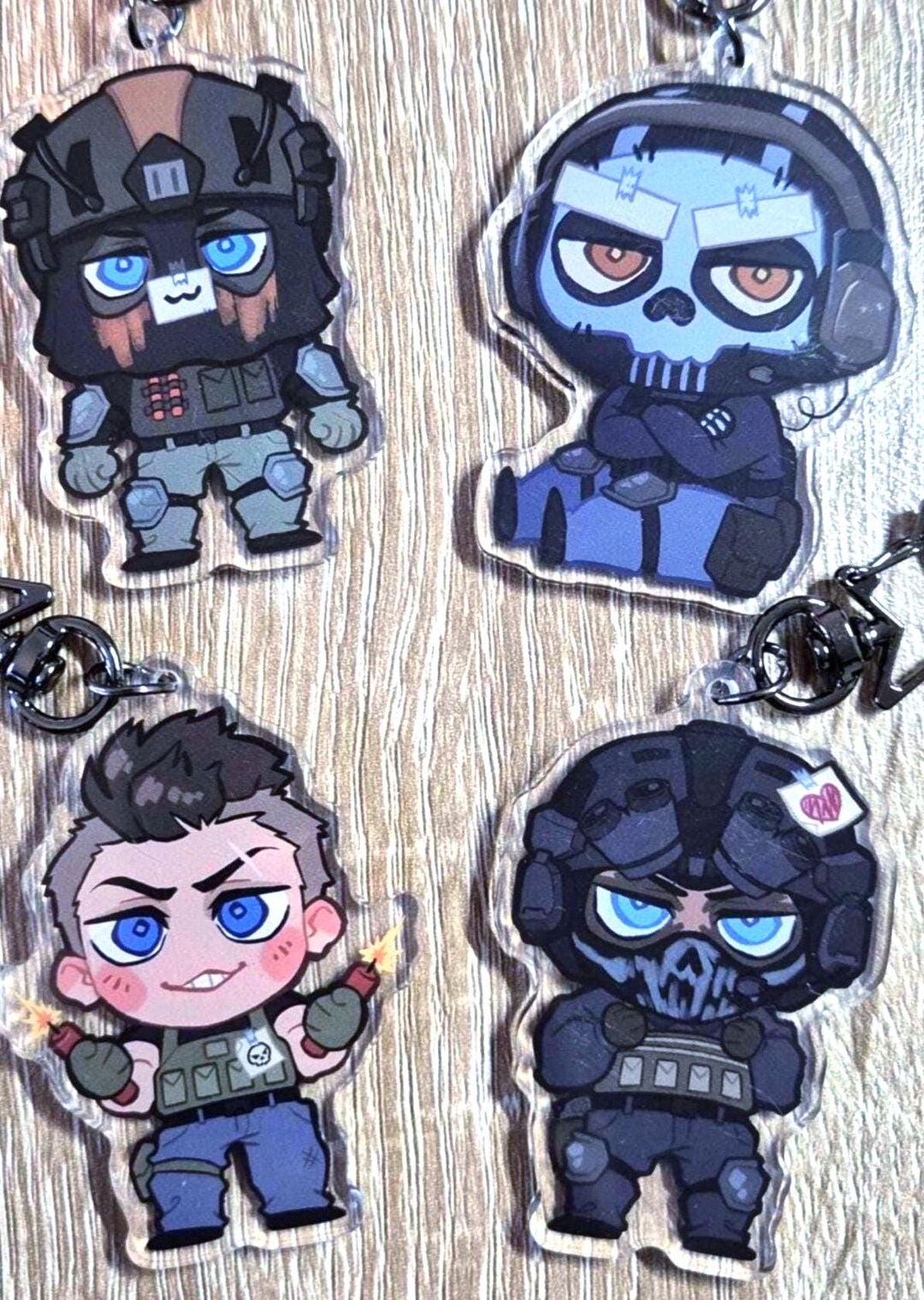 COD Keychains Call of Duty Ghost Soap König Keegan - Etsy