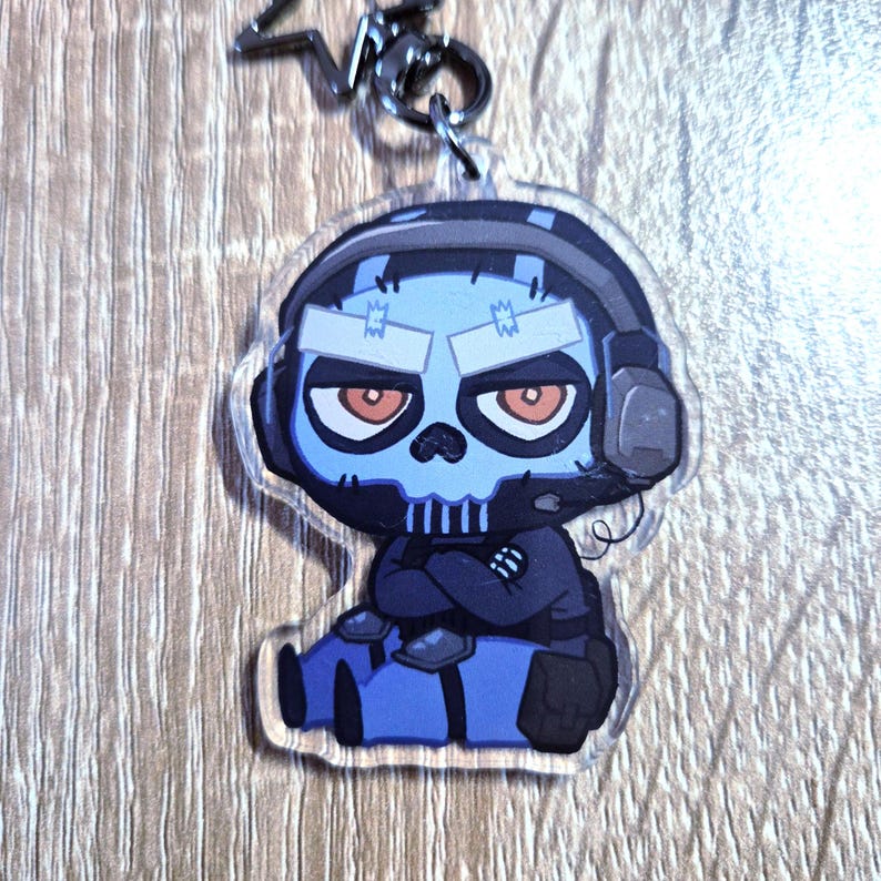 Cod Keychain Design COD Keychains Call of Duty Ghost Soap König Keegan - Etsy