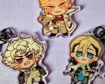 Gachiakuta Keychains Charms Decorations - Rudo, Enjin, Zanka