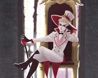 Hazbin Hotel Lucifer Art Print A4