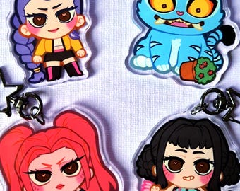 Kpop Dämonenjäger Schlüsselanhänger Charms Dekorationen - Rumi, Cat Demon, Mira, Zoey