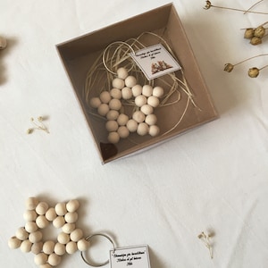 Portachiavi in macramè con nome, regali personalizzati, portachiavi in macramè personalizzato all&#39;ingrosso, cordino in cotone di alta qualità, perline di legno naturale,