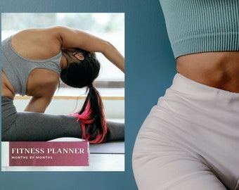 Planificador de fitness editable: Plantillas de Canva para el progreso diario (Descarga digital)