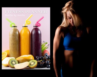 Bewerkbare fitnessplanner: dagelijkse en maandelijkse canva-sjablonen (digitale download)