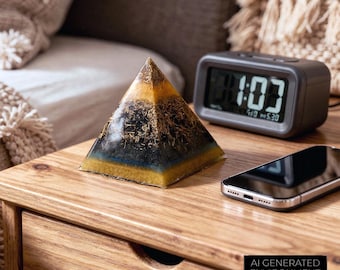 lectronite Pyramide Taille S · Doré Ambre et Noir · Ioniseur Passif Plauson · Charbon Actif · Karl Hans Welz