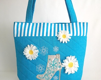 Embroidery Bag Project | 60s machine embroidery (Cinderella Dreams Handbag) diy embroidery tote | diy embroidery bag| partial In The Hoop