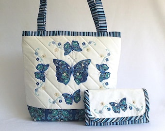 machine embroidery handbag project|(Butterfly Twirls Bag and Wallet) diy embroidery bag |diy embroidery tote |partial In The Hoop|digital