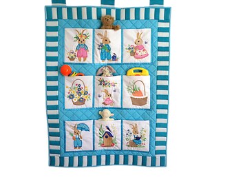 embroidery machine baby project (Darling Bunnies Wall Hanging) Diy embroidery | baby embroidery | Partial In The Hoop|diy machine embroidery