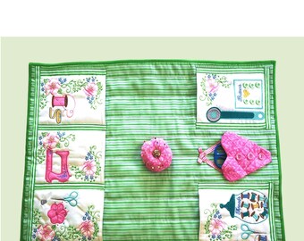 Machine Embroidery Sewing Caddy Project(Couch Caddy)diy embroidery project| partial In The Hoop|diy machine embroidery craft| digital file