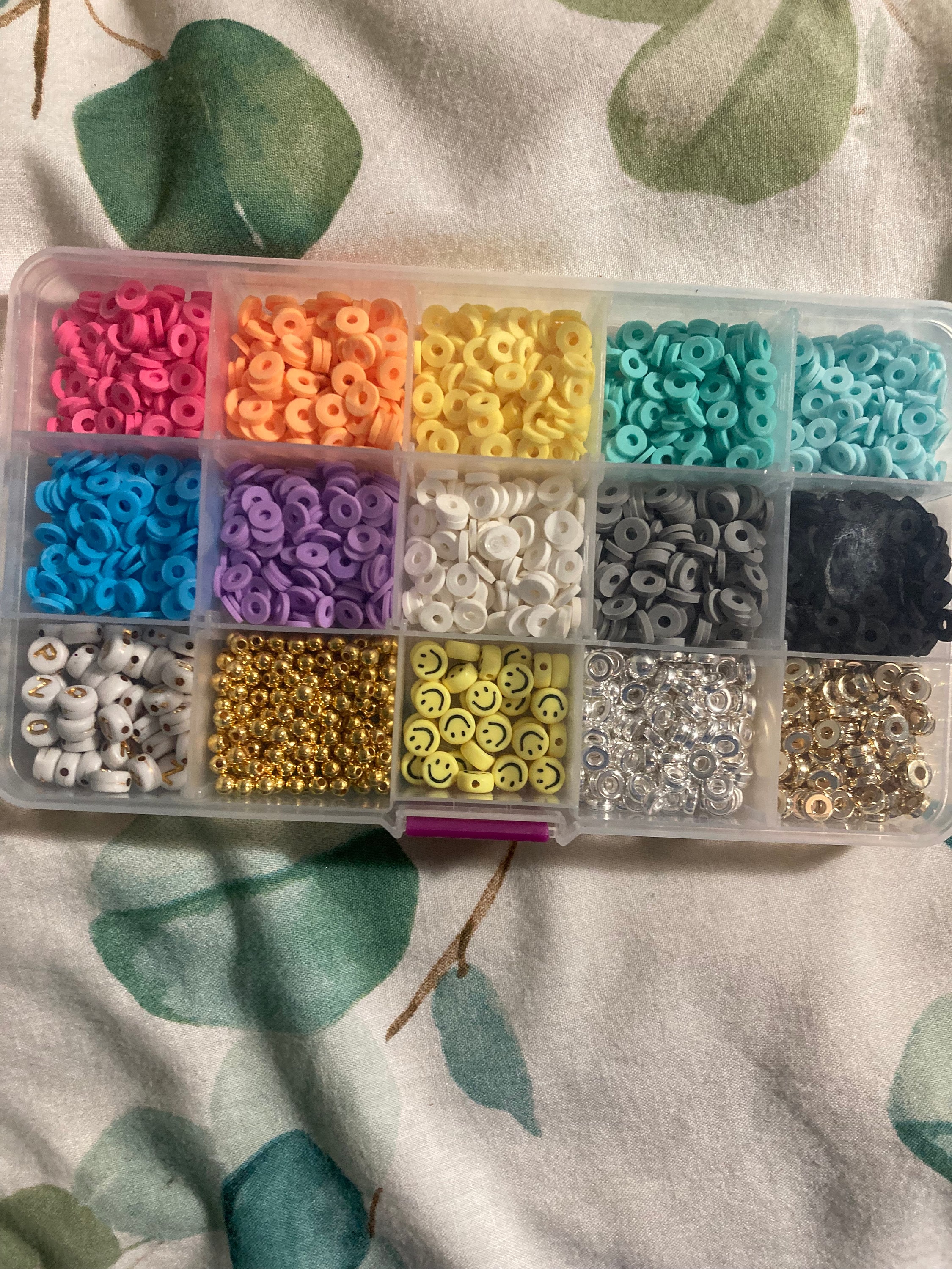 HTVRONT Clay Beads Bracelets Making Kit -16300Pcs Clay Bead Kit, 56 Colors  Flat Clay Beads for Jewel…See more HTVRONT Clay Beads Bracelets Making Kit