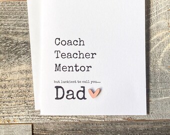 Foiled Father's Day Card: Coach, Mentor, Friend