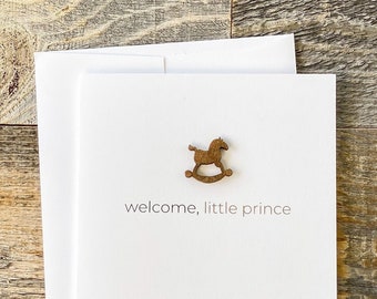 Foiled - Welcome Little Prince | New Baby Card | Welcome to the World | New Baby | Card for new parents | Bundle of Joy