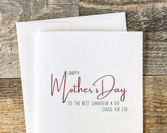 Foiled - Funny Mother's Day Card | Chauffeur Mom| Mother's Day Card from Kids | Card for Mom or Stepmom