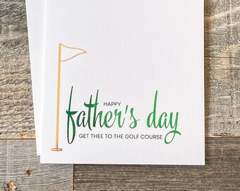 Foiled Golf Father's Day Card | Humorous Dad Card