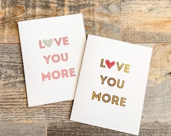 Handcrafted luxury foiled Valentine Card for Loved Ones, Partners, Children & Friends