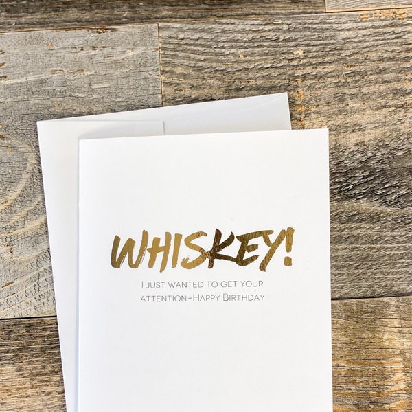 Foiled - Whiskey Birthday Card | Cocktail Birthday Card | Funny Birthday | Irish Whiskey Card | Scotch Whiskey card | 40th Birthday card