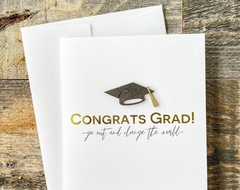 Foiled Graduation Card: Class of 2026, Inspirational High School and College Congrats