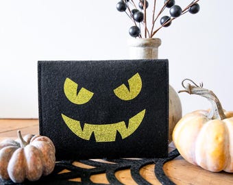 Portatarjetas de regalo de Halloween de fieltro / Sobre de monstruo reutilizable