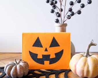 Portatarjetas de regalo de fieltro para Halloween: Sobre reutilizable para pedir dulces.
