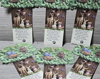 1985 Lot of 6 Vintage Smokey Bear Paper Bookmark