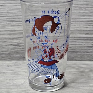 1950er Jahre Funkeln Auf Dem Xylophon Vintage Cartoon Glas