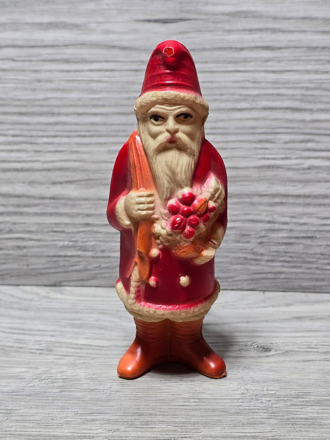RARE VINTAGE CELLULOID SANTA CLAUS DRIVING A SPORTS CAR | #4771486663