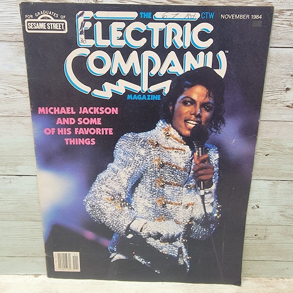 1984 November Electric Company Magazine Michael Jackson Spider-Man Comic