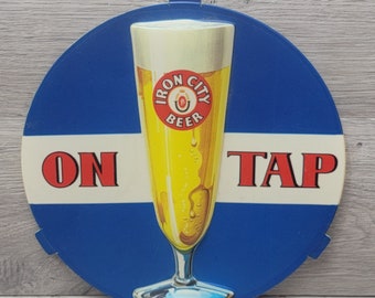 Original Iron City Bierbrauerei Kunststoff Werbeschild Pittsburg Brauerei Co. 10"