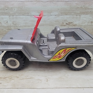 Jaren 1960 Andy Gard Plastic Willy&#39;s Jeep Spitfire WWII Legerspeelgoed 12&quot; lang