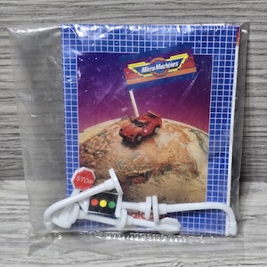 1980s SEALED BAG Galoob Micro Machines Street Signs and Brochure