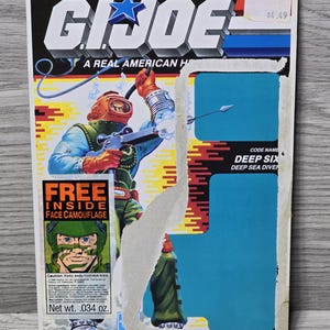 1988 G.I. Joe ARAH Deep Six Uncut File Kartenrückseite