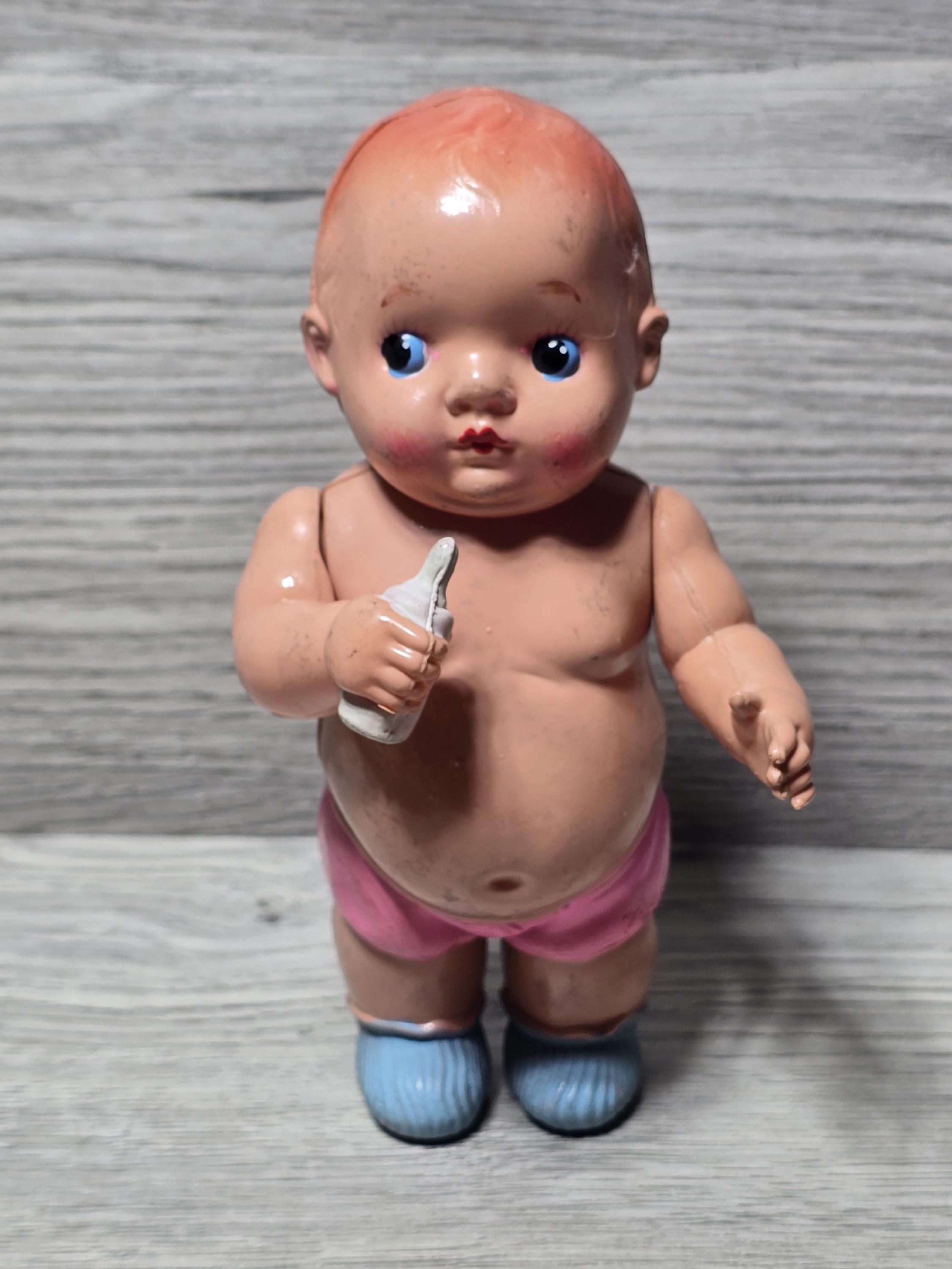 D39： 横幅13cm 【1930s Pre War Japan United Nations Celluloid Doll