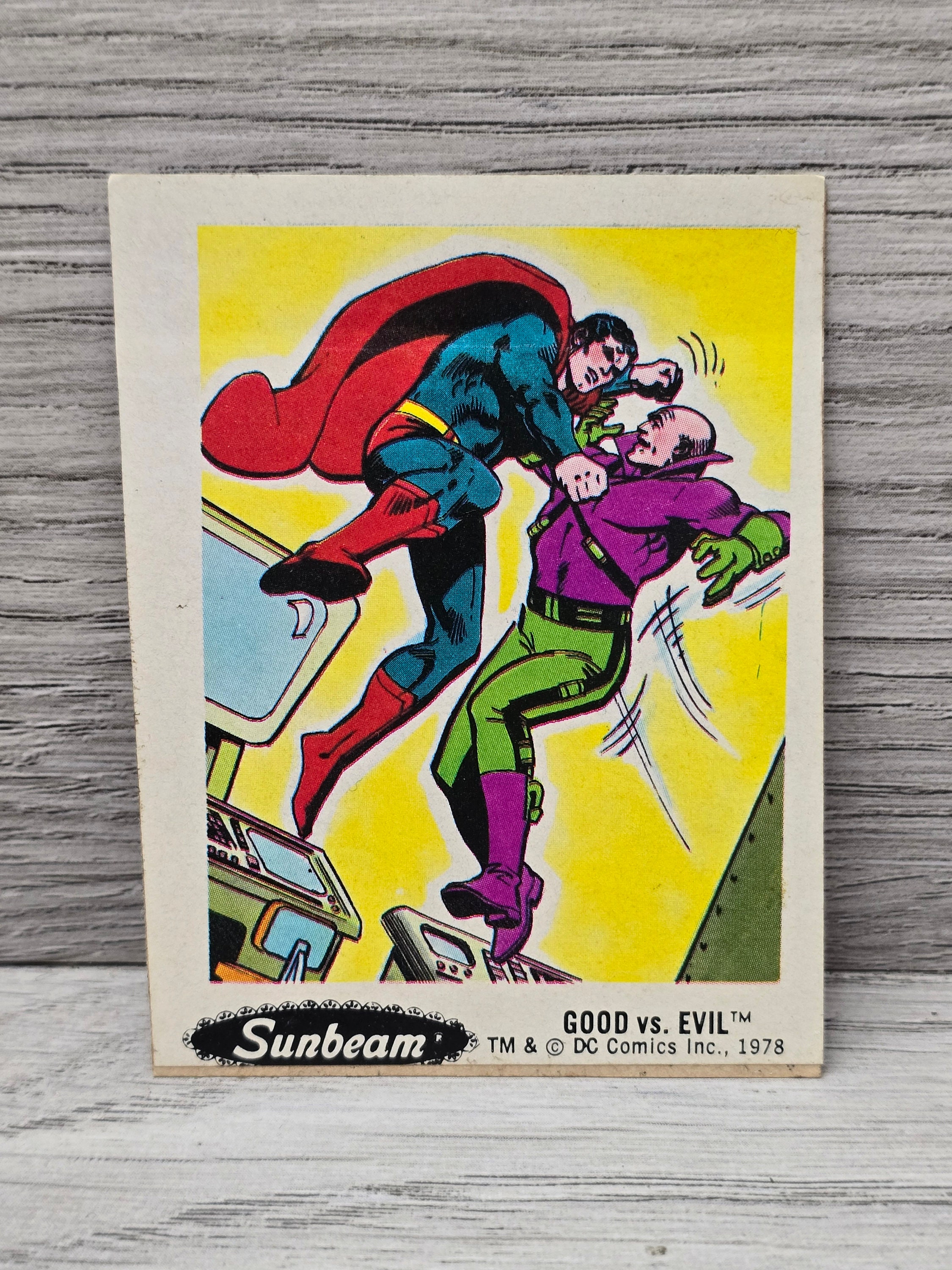 レア 1978 SUPERMAN Sunbeam シール ビンテージ PSA 5 1978 DC Super Hero Sticker Sunbeam Bread Promotional Good Vs