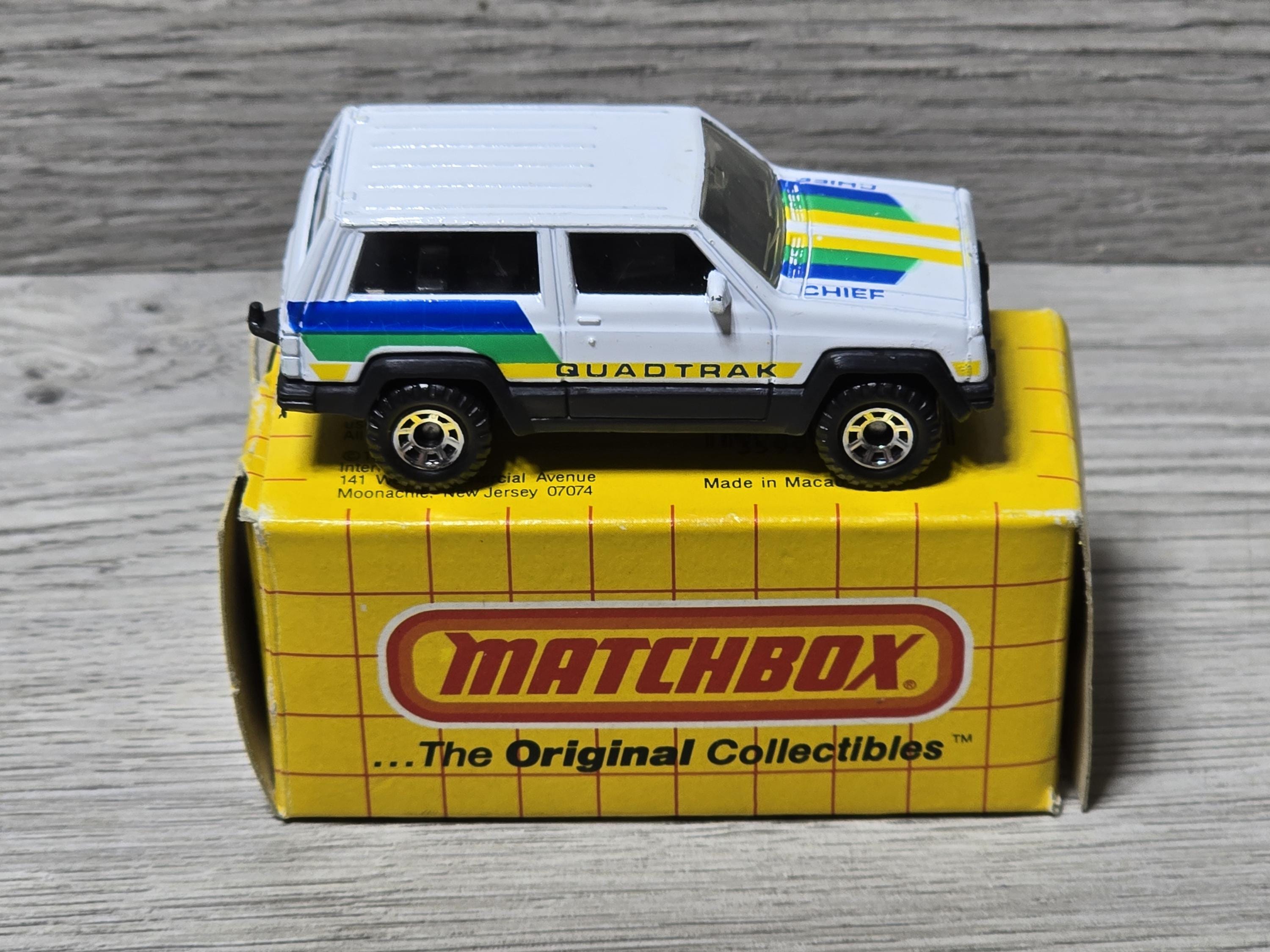 1986 Matchbox Jeep Cherokee Quadtrak Chief 1:58
