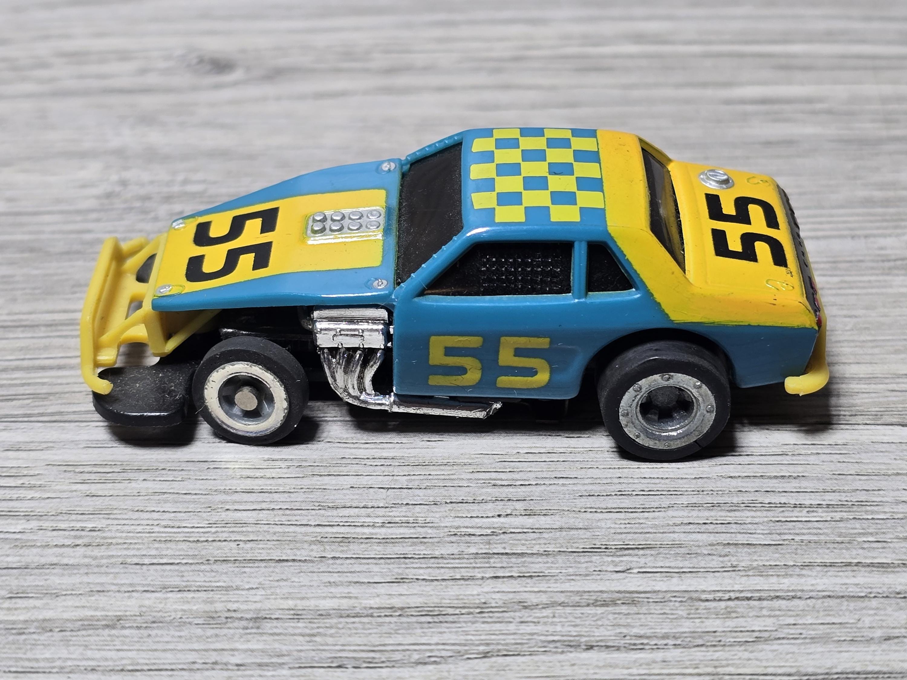 1977 Ideal TCR #55 Mustang Jam Car Slot Car 1:64 HO Scale Bench