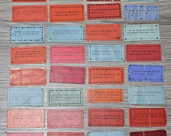 Vintage Religious Bible Verse Sunday School Lot of 32 Random 2"x1" Tickets