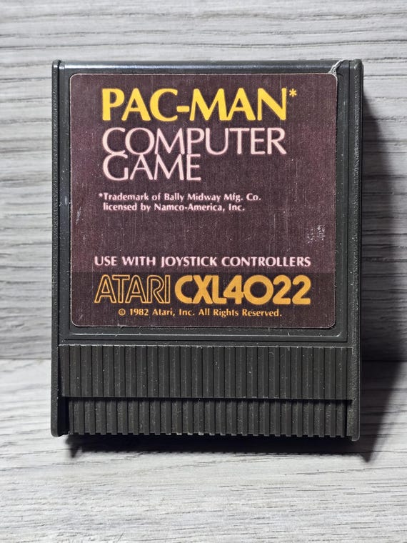 1982 Atari 400 CLX4020 Game Left Cartridge PAC-MAN Computer Game Pacman