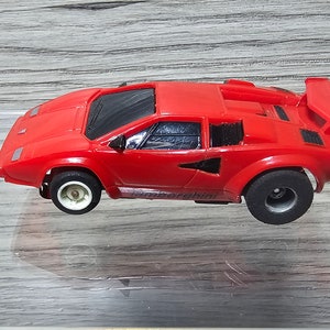 Tyco Lamborghini Countach HO Scale Slot Car probado en funcionamiento imagen 3