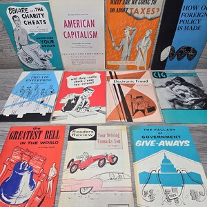 1950er Jahre Ephemera Junk Journal Lot von 11 Heften Broschüren