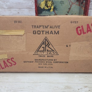 1936 Gotham Pressed Steel Trap-Em-Alive Tisch Top Flipper Spiel mit Original Box Bild 7