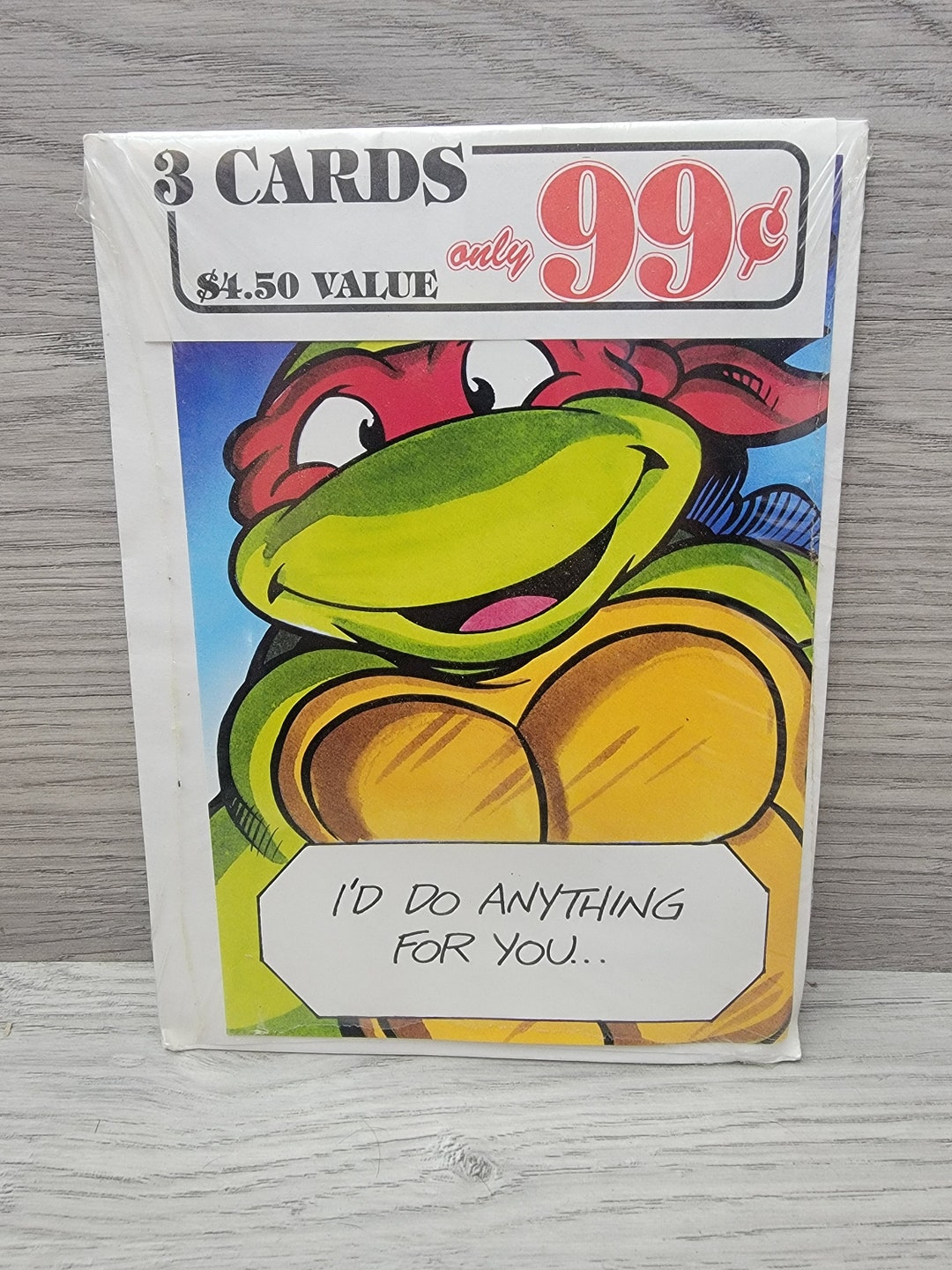 1989 SEALED TMNT Ninja Turtles Greeting Cards Pack 3 Cards - Etsy