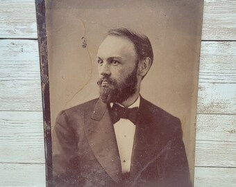 1800s Antique CDV Tintype LARGE 6"x4" Photograph Photo