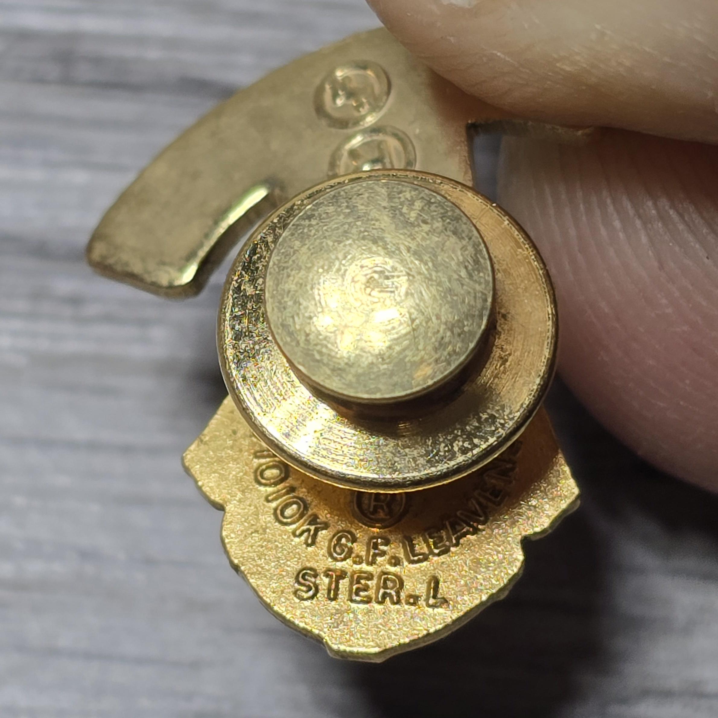 Vintage Lions Club Pin Past President 1/10 10K Gold Filled Over  display picture 1