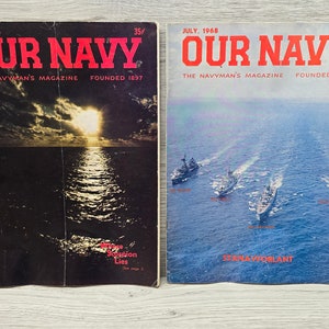 1968 1969 Our Navy Military Magazine Lot von 2 Junk Journal Bild 1