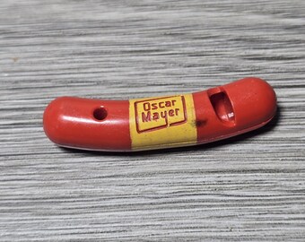 Plastic Oscar Meyer Weiner-fluitje uit de jaren 50