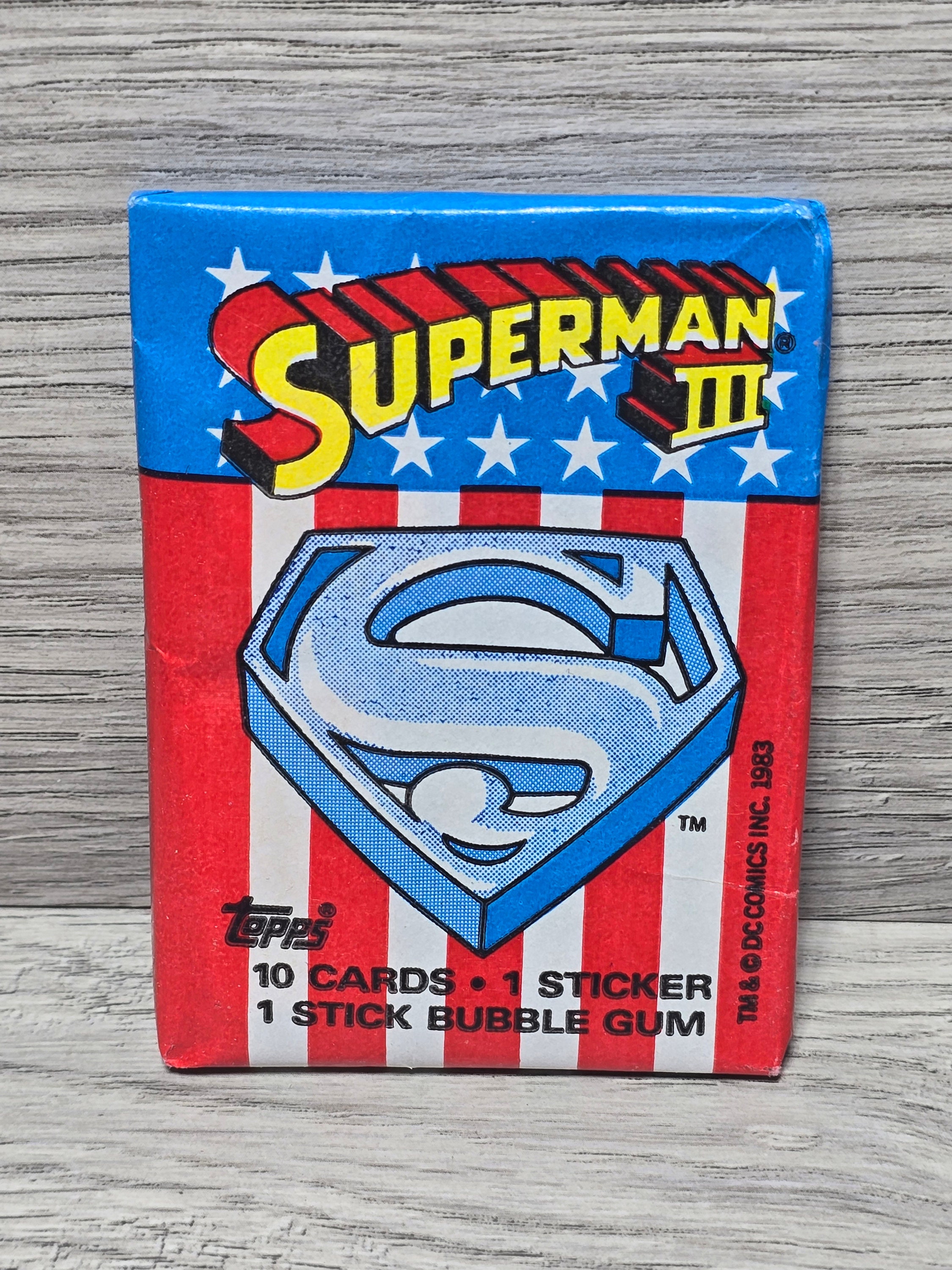 1983 Topps Superman III Sealed Wax Pack DC Comics Pack W/ Gum - Etsy