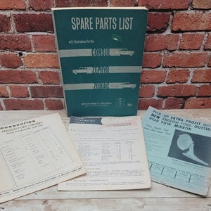 1956 Ford Consul Zephyr Zodiac ENGLAND Factory Spare Parts List + Bonus